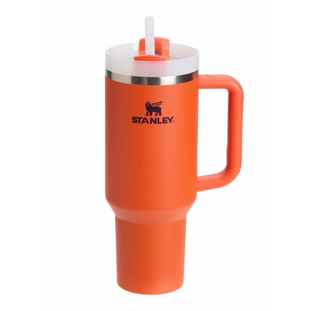 Stanley Orange Insulated Quencher H2.0 Tumbler with Handle and Straw‎